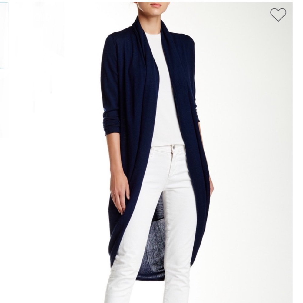 Alice and Olivia Draped Wool Blend Circle Cardigan